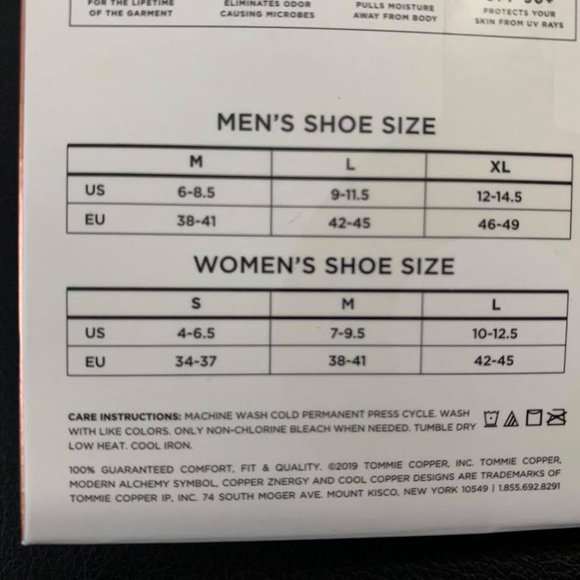 Womens Compression Socks Tommy Copper White No Show Large Stretch Cushioned Zinc - Picture 4 of 4